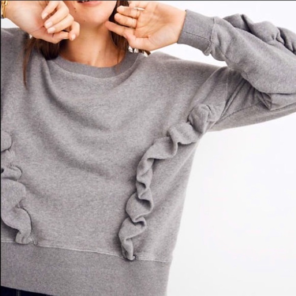 Madewell Tops - NEW Miles by Madewell Ruffle Sweatshirt Crewneck